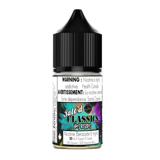 SALT'D: JON'S RESERVE VAPE JUICE (EXCISE TAX INCLUDED) Flavour Crafters Inc. SALT'D: JON'S RESERVE VAPE JUICE (EXCISE TAX INCLUDED) Flavour Crafters Inc.