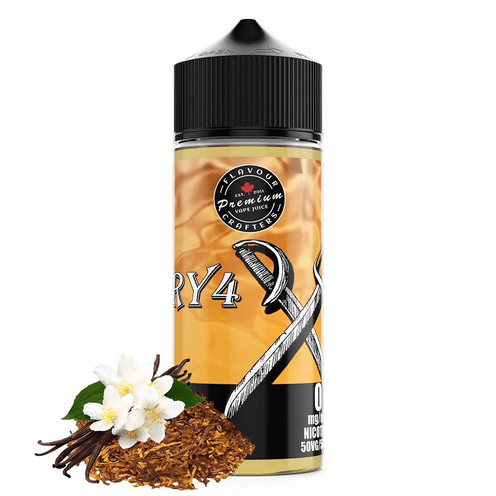 RY4 TOBACCO VAPE JUICE FLAVOUR CRAFTERS INC. 120mL 0mg
