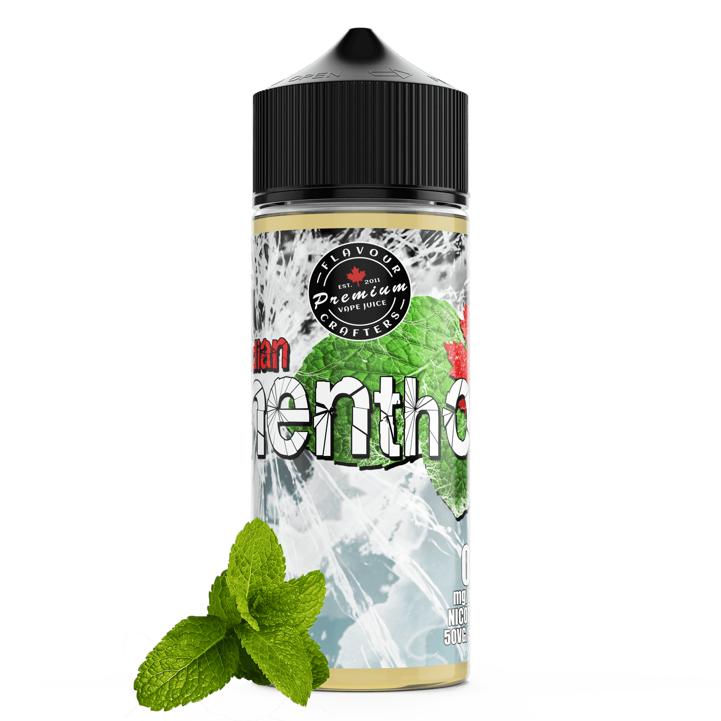 CANADIAN MENTHOL MINT VAPE JUICE FLAVOUR CRAFTERS INC. 120mL 0mg