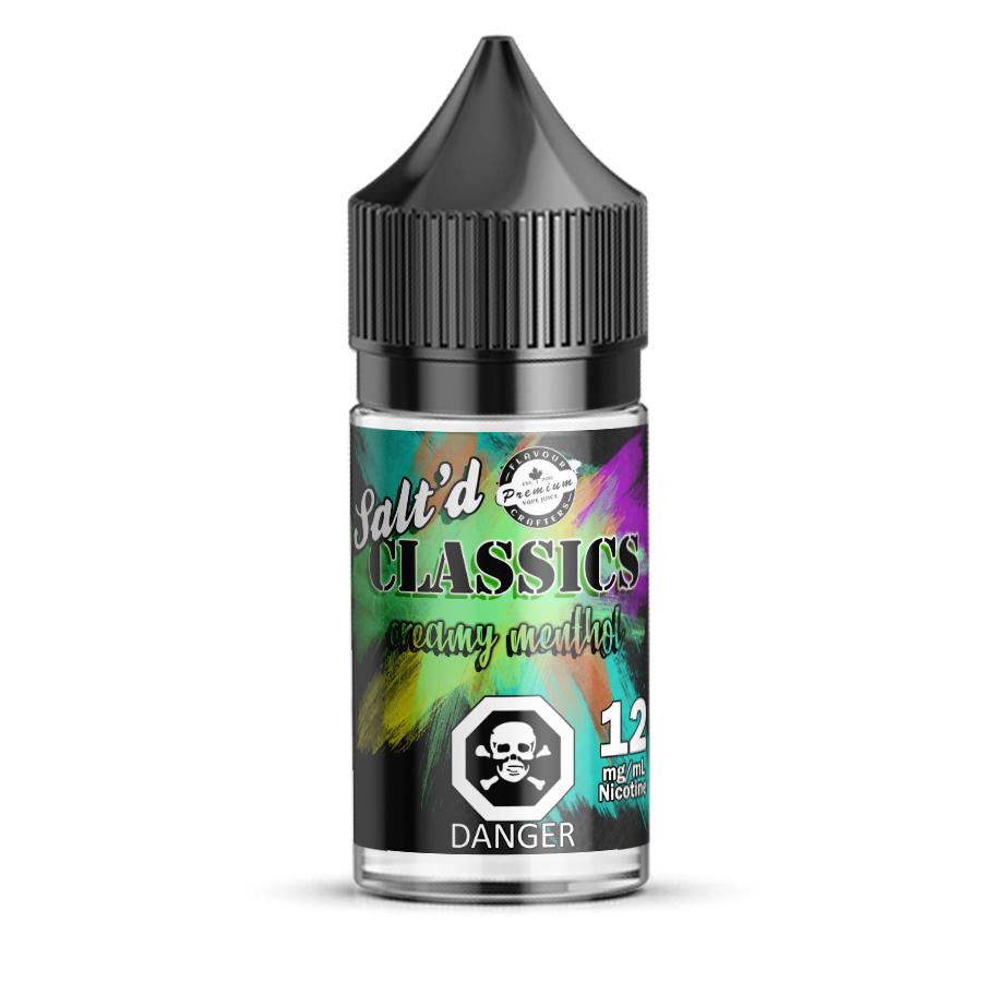 SALT'D: CREAMY MENTHOL SALT NIC VAPE JUICE FLAVOUR CRAFTERS INC.