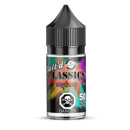 SALT'D: RASPBERRY SALT NIC VAPE JUICE FLAVOUR CRAFTERS INC.