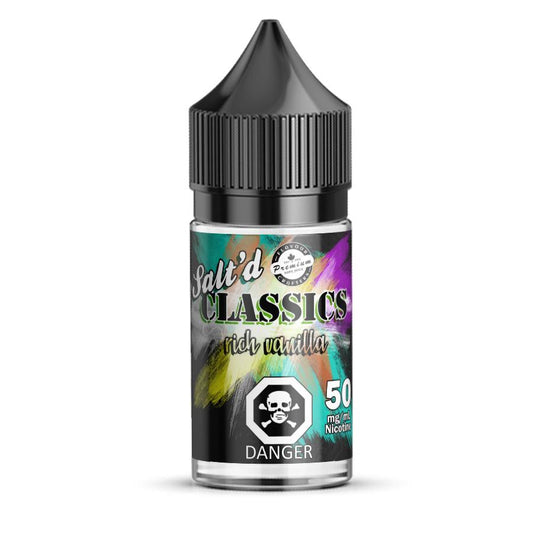 SALT'D: RICH NILLA SALT NIC VAPE JUICE FLAVOUR CRAFTERS INC.