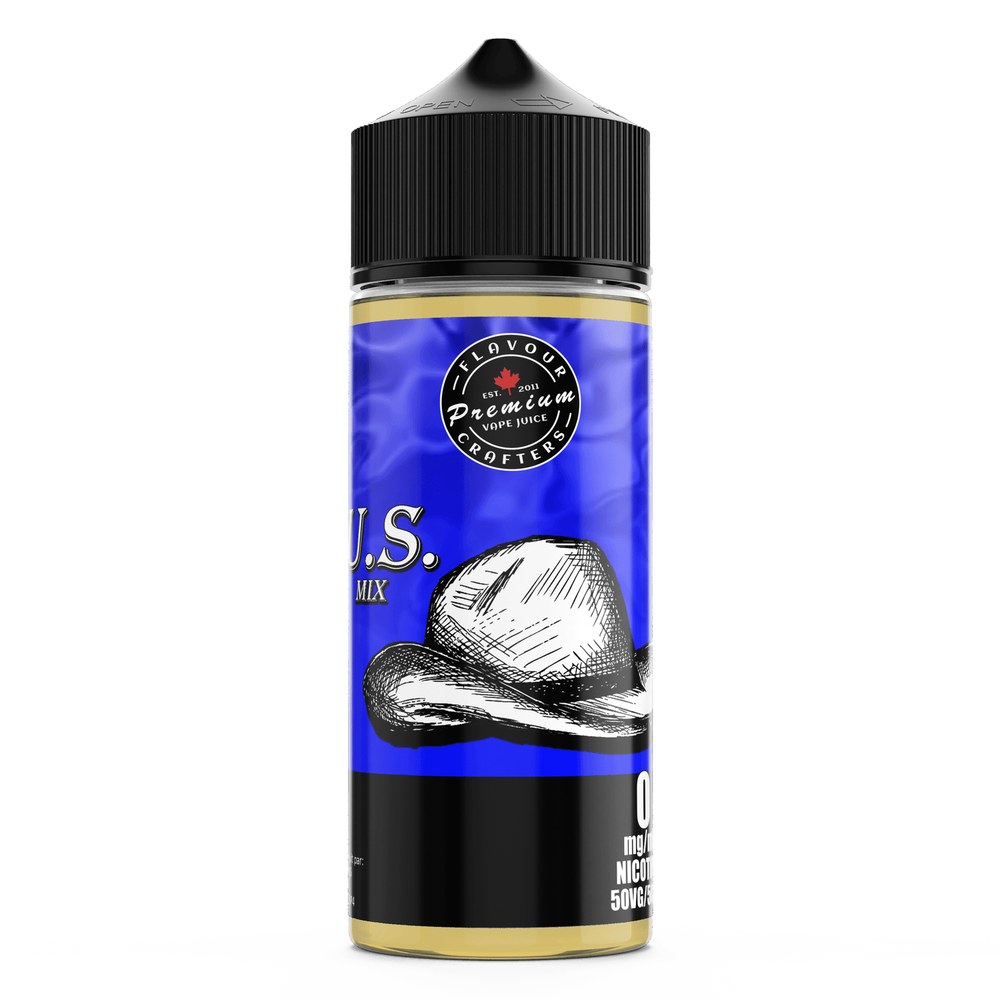 US MIX TOBACCO VAPE JUICE FLAVOUR CRAFTERS INC. 120mL 0mg 