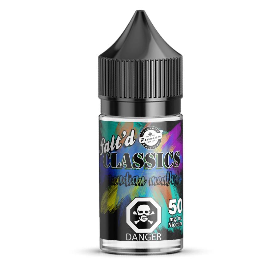SALT'D: CANADIAN MENTHOL VAPE JUICE (EXCISE TAX INCLUDED) Flavour Crafters Inc. SALT'D: CANADIAN MENTHOL VAPE JUICE (EXCISE TAX INCLUDED) Flavour Crafters Inc.